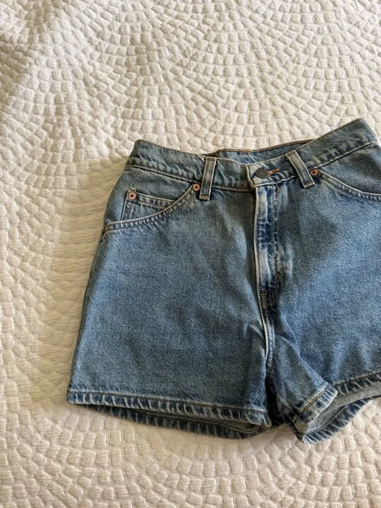 Levi's Vintage-Style Blue Denim Jean Shorts - Picture 4 of 6